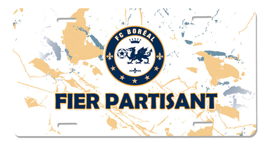 Front License Plate – Proud Supporter – FC Boréal Edition