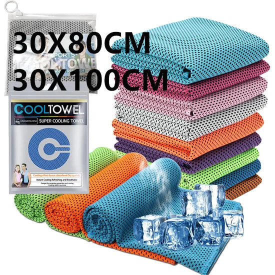 Serviette Rafraîchissante Microfibre – 30x80 cm